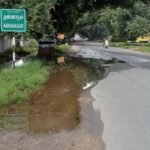 உடுமலை திருமூர்த்திமலை, அமராவதி செல்லும் சாலையில் தண்ணீர் தேங்குவதால் வாகன ஓட்டிகள் அவதி!