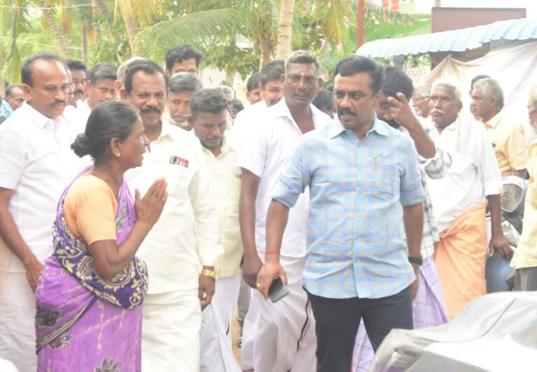 மேலக்கால் ஊராட்சி கச்சிராயிருப்பு கிராமத்தில்மழை நீர் வடிகால் பணிகளை வெங்கடேசன் எம்.எல்.ஏ ஆய்வு.