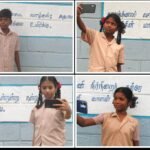 திருவள்ளுவர் சிலை வெள்ளி விழா போட்டிகளில் பங்கேற்க செல்பி எடுத்த மாணவர்கள்.