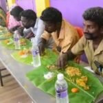 சமயநல்லூர் ஊராட்சியில் பொதுமக்களுக்கு சிக்கன் பிரியாணி வழங்கிய ஊராட்சி மன்ற தலைவர்.