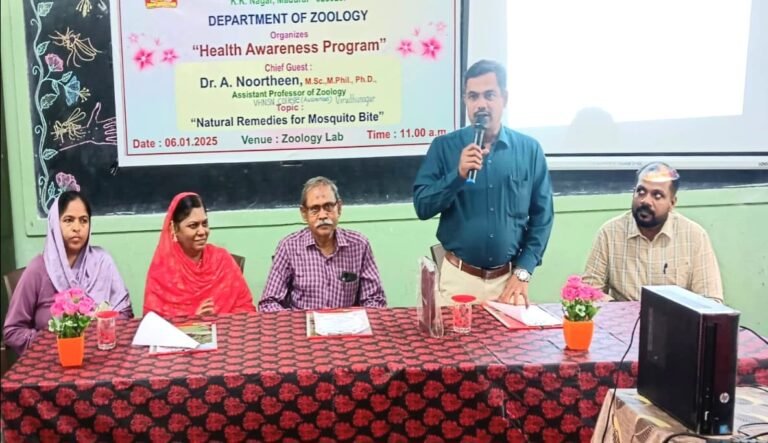 மதுரை வக்பு வாரியக் கல்லூரியில் மாணவர்களுக்கு சுகாதாரம் குறித்த விழிப்புணர்வு கருத்தரங்கம்.