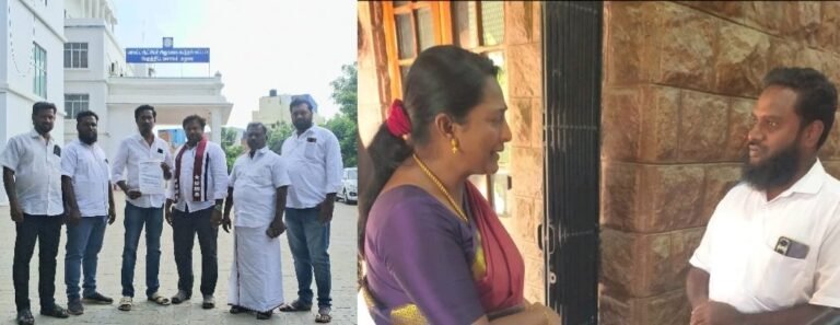 மனிதநேய ஜனநாயக கட்சி பாரூக் தலைமையில் கலெக்டரிடம் மனு!