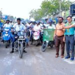 சாலை பாதுகாப்பு வார தலைக்கவச விழிப்புணர்வு பேரணி