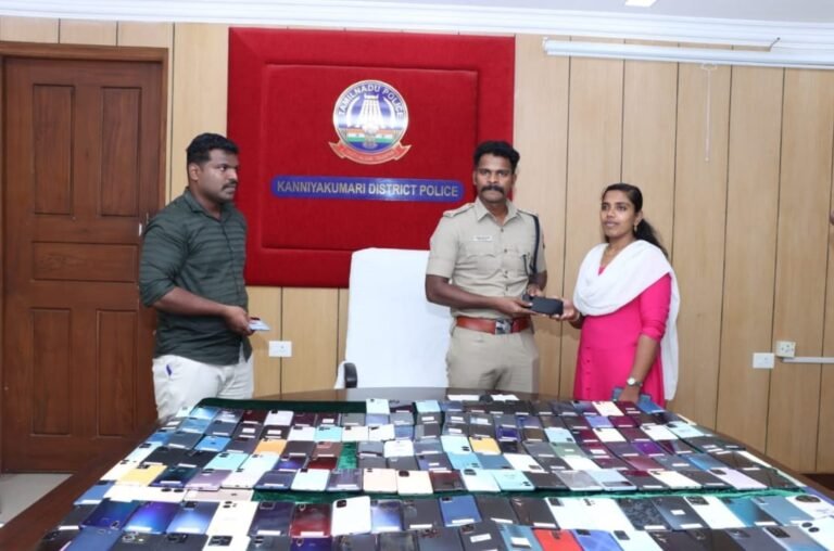 குமரி மாவட்டத்தில் காணாமல் போன செல்போன்கள் கண்டுபிடிக்கப்பட்டு-உரியவரிடம் ஒப்படைப்பு
