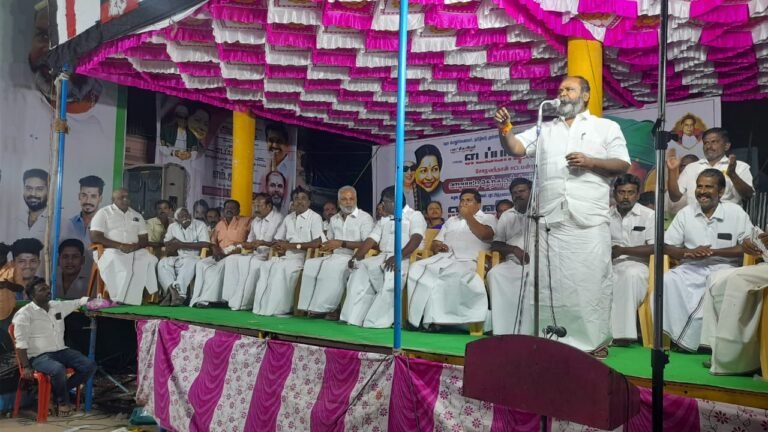 சோழவந்தானில் எம்ஜிஆர் பிறந்த நாள் விழா பொதுக்கூட்டம் முன்னாள் அமைச்சர் ஆர் பி உதயகுமார் சிறப்புரை