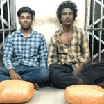 போலீசாரை கல்லால் தாக்கிவிட்டு கஞ்சாவுடன் தப்ப முயன்ற இரு இளைஞர்கள் கைது – விசாரணையில் பகீர் தகவல்.