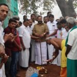 காரத்தொழுவு ஊராட்சியில் பயணிகள் நிழற்குடை அமைக்க பூமி பூஜை