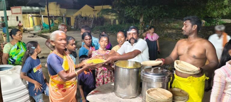 இடையக்கோட்டை ஊராட்சியில் தைப்பூசத் திருவிழாவை முன்னிட்டு விடுதலை சிறுத்தைகள் கட்சி சார்பில்அன்னதானம்.