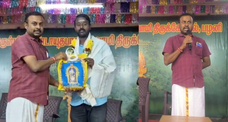 பத்திரிகையாளர்களுக்கு மரியாதை செலுத்திய பழனி கோயில் இணை ஆணையர்.!