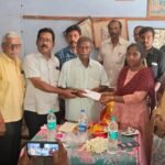 நிலக்கோட்டை தொடக்க வேளாண்மை கூட்டுறவு கடன் சங்கத்தில் 40 ஆண்டுகள் பணிபுரிந்து நிறைவு நிதி உதவி வழங்கும் விழா நடைபெற்றது.