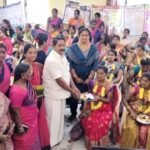 கர்ப்பிணி தாய்மார்களுக்கு சமுதாய வளைகாப்பு விழா நடத்தப்பட்டது.