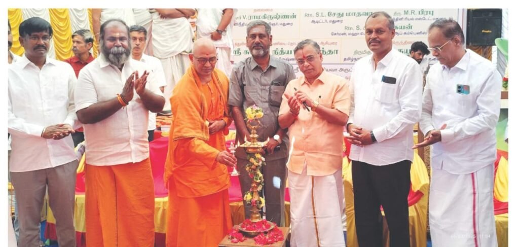 அழகர்கோவில் அருகே மகா பெரியவா கோவில் பூமி பூஜை தொடக்கம்