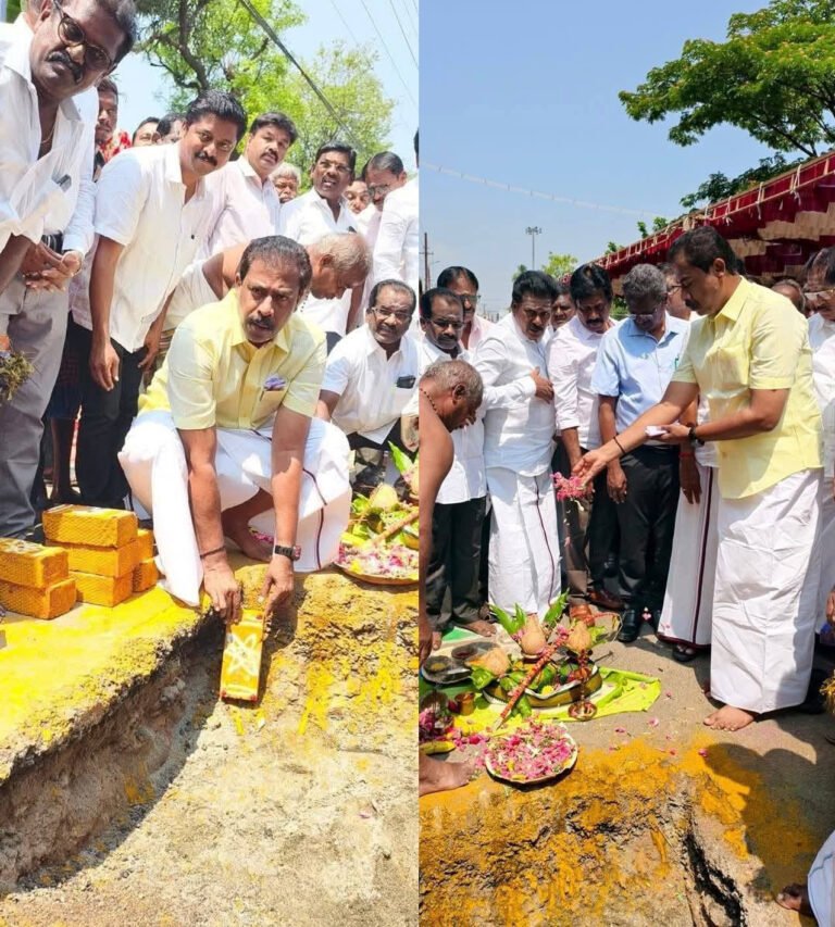 பழனியில் 120 கோடி மதிப்பீட்டில் பாதாள சாக்கடை அமைக்கும் திட்டம் அடிக்கல் நாட்டு விழா