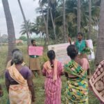 வேளாண் கல்லூரி மாணவிகள் செயல்விளக்க பயிற்சி