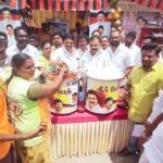 திருமங்கலம் நகரில் நீர் மோர் பந்தல் திறப்பு விழா மதுரை தெற்கு மாவட்டச் செயலாளர் மணிமாறன் விருதுநகர் எம்பி மாணிக் தாகூர் திறந்து வைத்தனர்