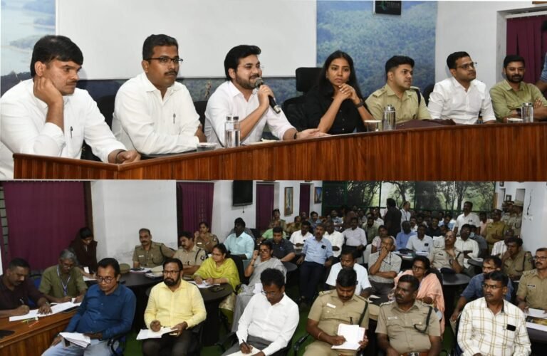 மங்கலதேவி கண்ணகி கோயில் விழா முன்னேற்பாடு பணிகள் குறித்த ஒருங்கிணைப்புக்குழு கூட்டம்.