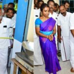 கூடுறவுத்துறை அமைச்சர்.கே.ஆர்.பெரியகருப்பன். முடிவுற்ற வளர்ச்சி திட்டப்பணிகளை பொதுமக்களின் பயன்பாட்டிற்கு திறந்து வைத்தார்.