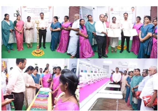 தென்காசி மாவட்டத்தில் குறு, சிறு மற்றும் நடுத்தரத் தொழில் நிறுவனங்கள் துறையின் கீழ் செயல்படும் மாவட்ட தொழில் மையம் தென்காசி அலுவலகம் மூலம் தமிழக அரசின் குறுங்குழும தமி்ட்டத்தின் கீழ் நிறுவப்பட்டுள்ள ஆலங்குளம் பெண்கள் ஆயத்த ஆடை தயாரிப்பாளர்கள் குழுமத்தை" மாண்புமிகு தமிழ்நாடு முதலமைச்சர் அவர்கள் காஞ்சிபுரம் மாவட்டம் டம் குன்றத்தூர் அரசு சேக்கிழார் பள்ளி வளாகத்திலிருந்து காணொளி காட்சி வாயிலாக திறந்து வைத்தார்.