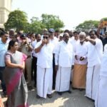 மதுரையில் மேம்பாலப் பணிகள் அமைச்சர் ஆய்வு.