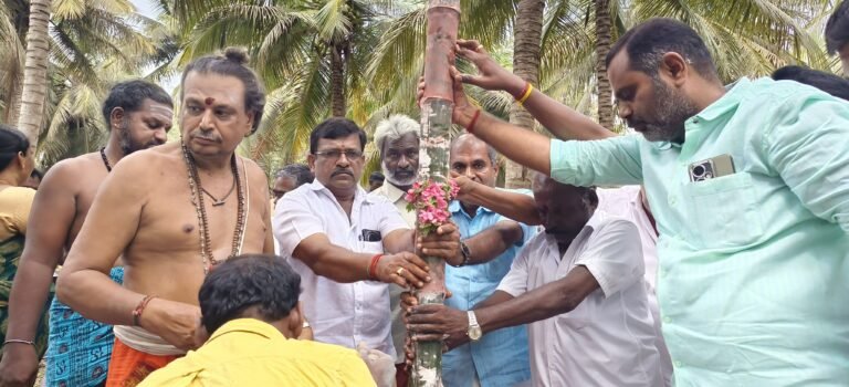 காரத்தொழுவில்அகஸ்தீஸ்வரர் கோயிலில் முகூர்த்த கால் பூஜை!