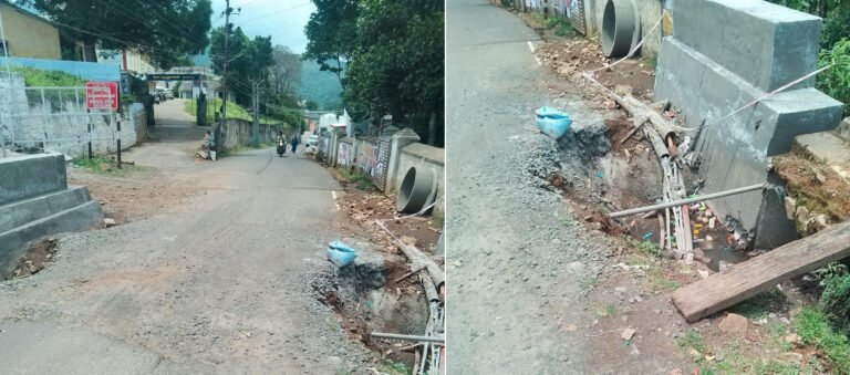 பண்ணைக் காடு GH அருகில் மெயின்சாலையில் உள்ள பள்ளங்களை சீர்செய்து உயிர் பலி ஏற்படாமல் பொதுமக்களை பாதுகாத்திட கோரிக்கை.