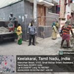 பொதுமக்கள் மற்றும் போக்குவரத்திற்கு இடையூறாக கொட்டப்பட்ட கட்டிட கட்டுமான பொருட்கள் நகராட்சி நிர்வாகத்தால் பறிமுதல்.