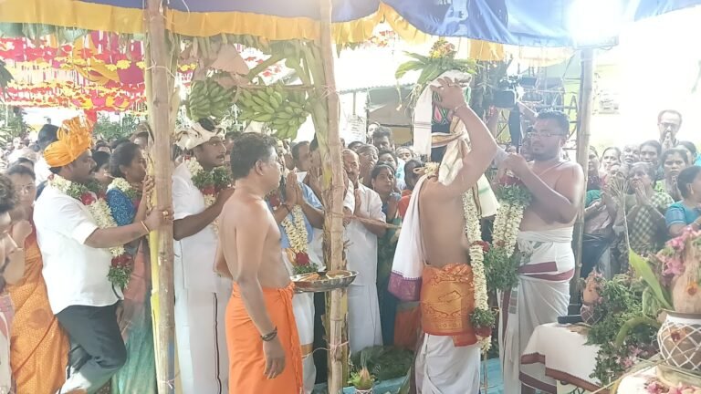 உசிலம்பட்டி திருவேங்கட பெருமாள் கோவிலில் 28 ஆண்டுகளுக்கு பின் கும்பாபிஷேக விழா நடைபெற்றது.