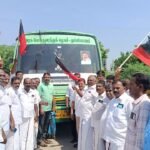 கமுதியில் இருந்து கோரைப்பள்ளம் கிராமத்திற்கு புதிய அரசு பேருந்து திமுக வடக்கு ஒன்றிய செயலாளர் வாசுதேவன் துவக்கி வைத்தார்