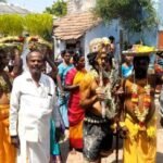 சோழவந்தான் அருகே அய்யப்ப நாயக்கன்பட்டி அருள்மிகு ஸ்ரீ பத்ரகாளியம்மன் கோவில் பொங்கல் விழாவை முன்னிட்டு 500க்கும் மேற்பட்ட பெண்கள் முளைப்பாரி எடுத்து ஊர்வலம் சென்றனர்.