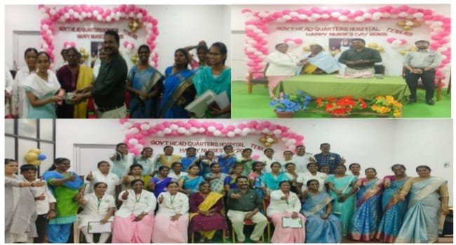 தென்காசி மாவட்டத்தின் உலக செவிலியர் தின விழா அரசு மாவட்ட தலைமை மருத்துவமனையில் வெகு விமரிசையாக நடைபெற்றது.