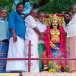 சரந்தாங்கியில் உள்ள பெரும்பிடுகு முத்தரையர் சிலைக்கு அதிமுக மீட்பு குழு சார்பில் மாலை அணிவித்து மரியாதை