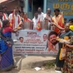 சோழவந்தானில் தமிழக வெற்றி கழகம் சார்பில் உலக பட்டினி திட்டத்தையொட்டி அன்னதானம் நடைபெற்றது