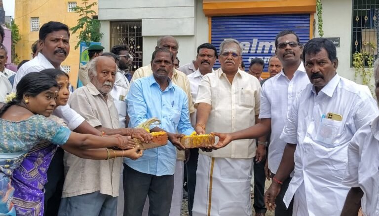 புதுச்சேரி தானம்பாளையம் பகுதியில் தார் சாலை அமைக்கும் பணியை சபாநாயகர் செல்வம் தொடங்கி வைத்தார்
