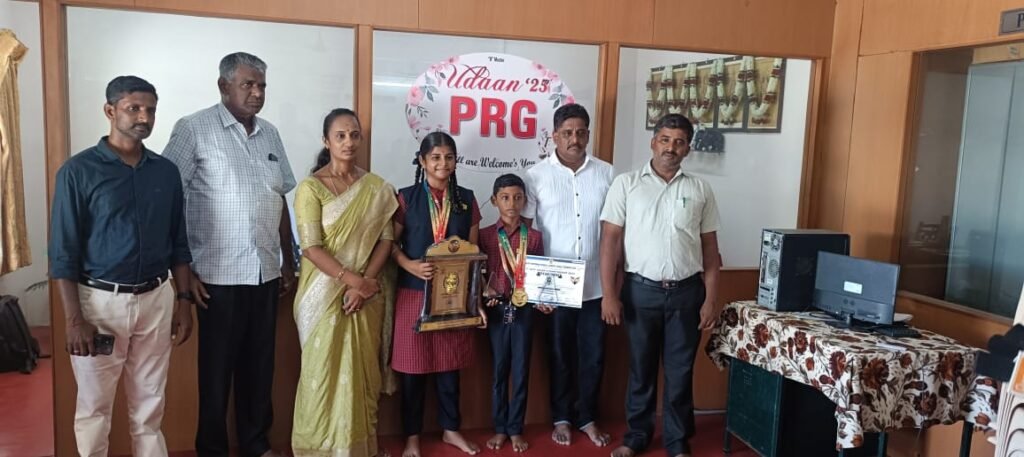 இலங்கையில் நடைபெற்ற யோகாசன போட்டியில் பழனி PRG பள்ளி மாணவ மாணவி சாதனை….