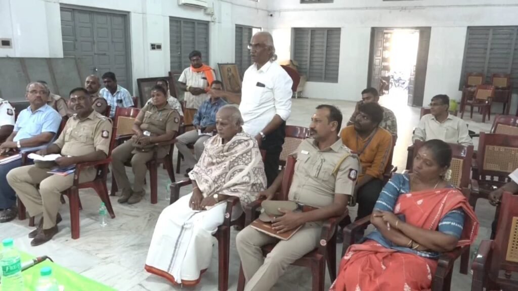 விசாகத் திருவிழா பாதுகாப்பு ஏற்பாடுகள் கூட்டம்.