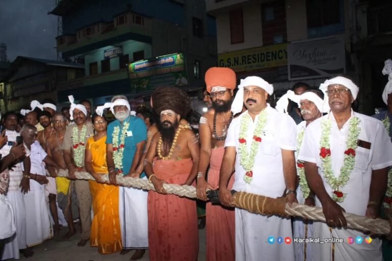 புதுச்சேரி காரைக்கால் மாவட்டம் திருநள்ளாறில் தர்ப்பாரண்யேஸ்வர தேவஸ்தான பிரம்மோற்சவ விழா.