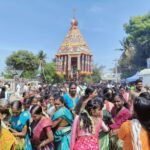 திருவாரூர் மாவட்டம் கூத்தாநல்லூர் அருகே உள்ள திருராமேஸ்வரத்தில் திருத்தேரோட்டம்.