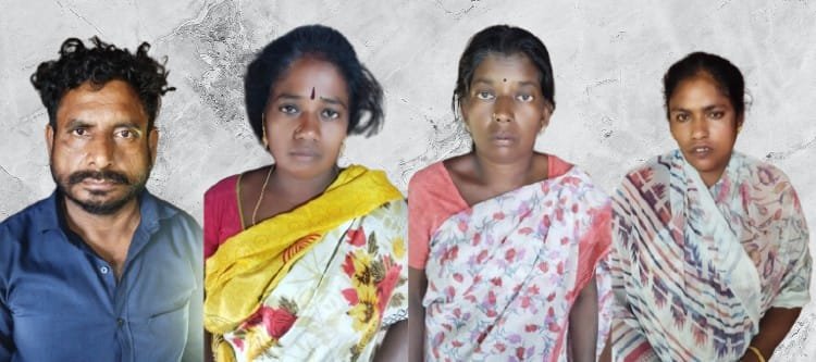 கேரளாவுக்கு கடத்த முயன்ற 22 கிலோ கஞ்சா பறிமுதல். 3 பெண்கள் உட்பட 4 பேர் கைது.