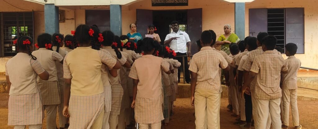 கந்தர்வகோட்டை அருகே உலக போதைப்பொருள் எதிர்ப்பு தினத்தை முன்னிட்டு விழிப்புணர்வு உறுதிமொழி.