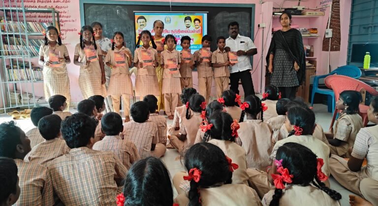 கந்தர்வக் கோட்டை அருகே காடுகள் மற்றும் வனவிலங்கு பாதுகாப்பு என்ற தலைப்பில் வாசிப்பு இயக்கத்தின் சார்பில் பேச்சுப்போட்டி.