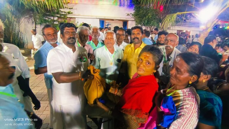 வாடிப்பட்டி அருகே நலத்திட்டம் மற்றும் அன்னதானம்.