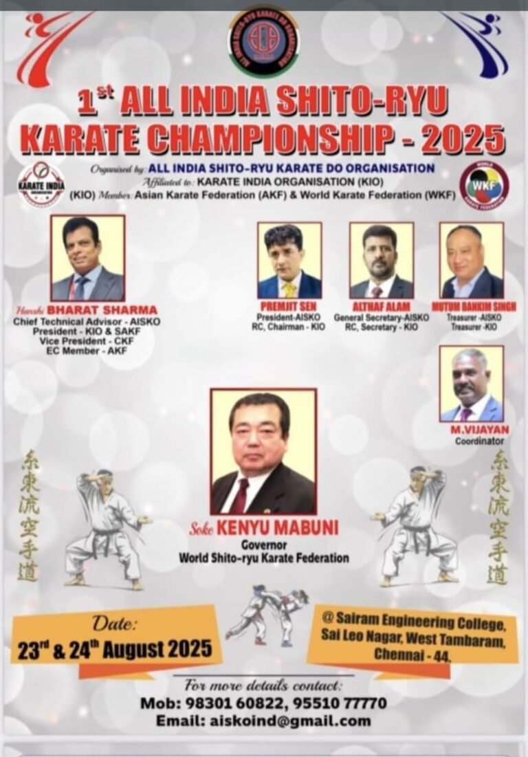 கராத்தே வீரர்களின் பெற்றோர்கள் கவனத்திற்கு