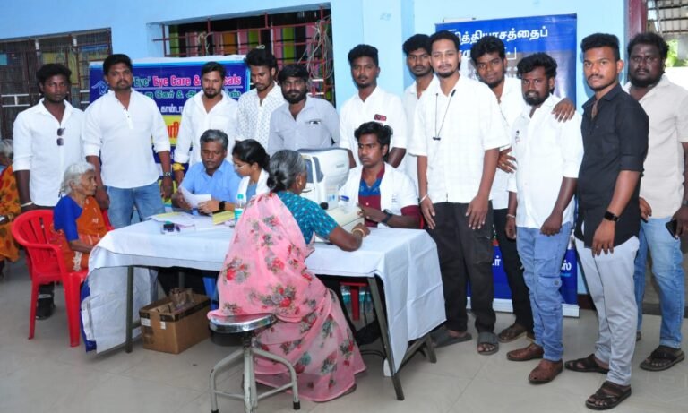 நடிகர் சூர்யா ன் 50-வது பிறந்த நாளை முன்னிட்டு இலவச கண் பரிசோதனை முகாம் திண்டுக்கல்லில் நடைபெற்றது.