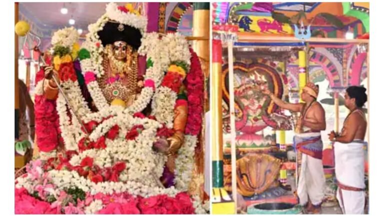 நாட்டரசன்கோட்டை ஸ்ரீ கண்ணுடைய நாயகி அம்மன் திருக்கோவிலில் மகா சண்டி ஹோமம் சிறப்பாகப நடைபெற்றது