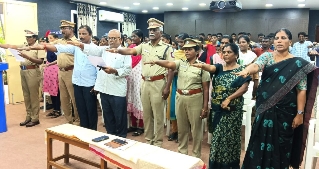 உசிலம்பட்டி பசும்பொன் முத்துராமலிங்கத்தேவர் கல்லூரியில் போதை தடுப்பு விழிப்புணர்வு நிகழ்ச்சி.