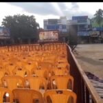 பாலமேட்டில் நலத்திட்ட உதவிகள் வழங்கும் விழாவிற்காக பேருந்து நிலையத்தை மறித்து மேடை போட்ட திமுகவினர் பேருந்து நிலையத்திற்குள் பேருந்து வர முடியாத நிலையில் பொதுமக்கள் அவதி !