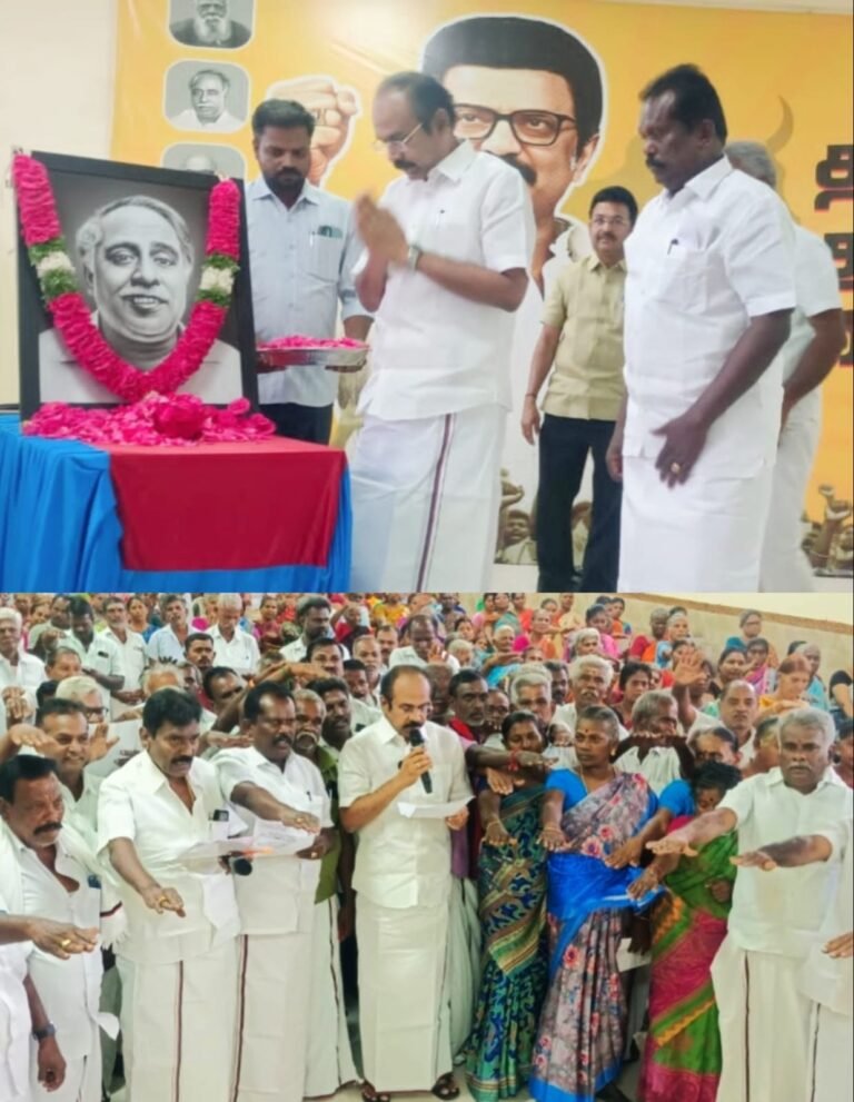 மல்லாங்கிணறில் "பேரறிஞர் அண்ணா " பிறந்த நாள் : நிதி அமைச்சர் தங்கம் தென்னரசு தலைமையில் ஒரணியில் தமிழ்நாடு உறுதிமொழி எடுக்கப் பட்டது :