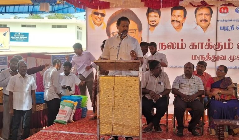 பழனியில் மக்கள் நலன் காக்கும் மருத்துவ முகாமில் மக்கள் நலன் கேள்விக்குறி.?