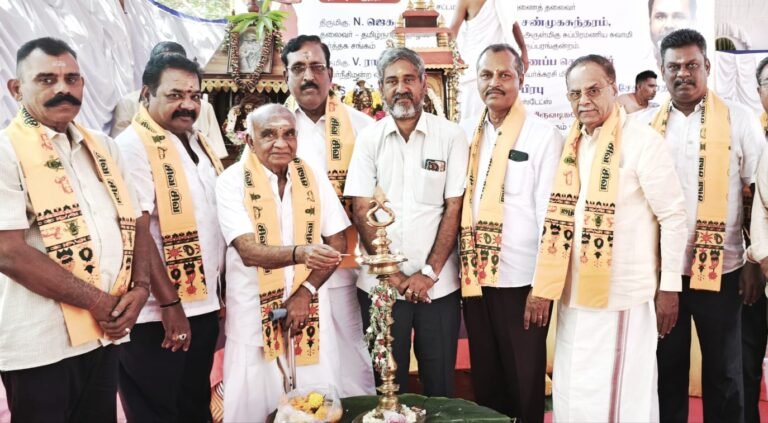 மதுரை அழகர் கோவில் அருகே பொய்கைக்கரைப்பட்டியில், காஞ்சி மஹா பெரியவர் கோயில் கட்டுமானப் பணிகள் தொடக்கம்.