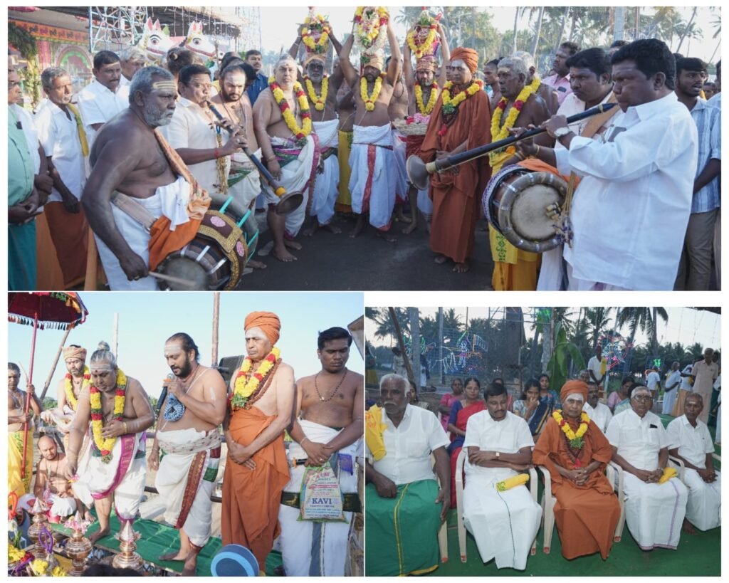 மஹா கும்பாபிஷேகப் பெருவிழா !பொங்கலூர்' பிரபஞ்ச பீடம், தவத்திரு. பிரபஞ்சானந்தா தெய்வசிகாமணி சுவாமிகள் அருளாசி வழங்கினார்கள்.